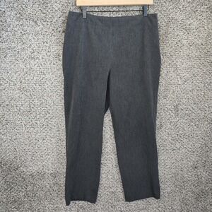 Talbots Pants Womens 12 Gray Classic Slim Side Zip Flat Front Trousers Ladies